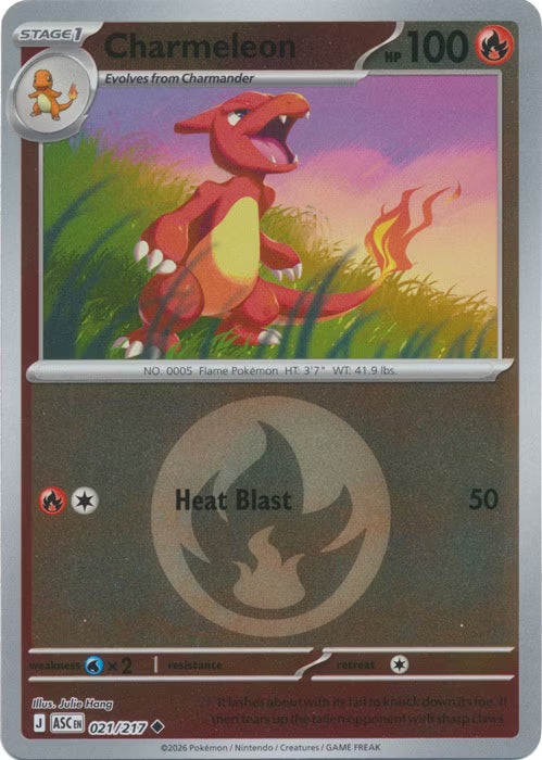 Ascended Heroes - 021/217 - Charmeleon - Energy Reverse Holo