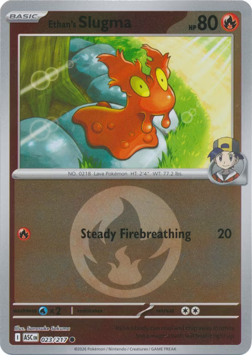 Ascended Heroes - 023/217 - Ethan's Slugma - Energy Reverse Holo
