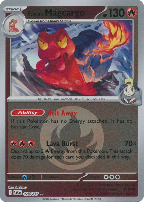 Ascended Heroes - 024/217 - Ethan's Magcargo - Energy Reverse Holo