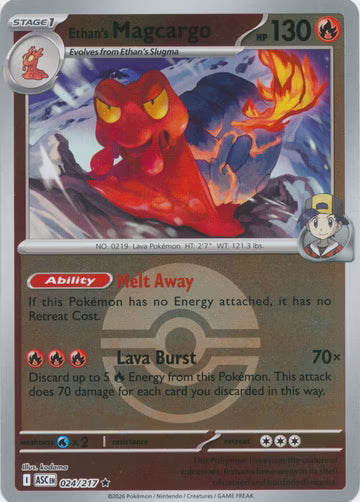 Ascended Heroes - 024/217 - Ethan's Magcargo - Ball Reverse Holo