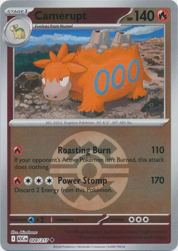 Ascended Heroes - 028/217 - Camerupt - Ball Reverse Holo