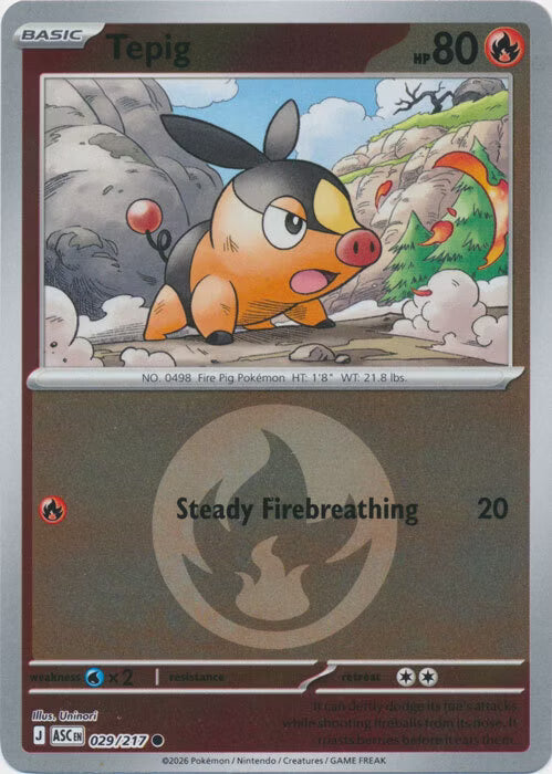 Ascended Heroes - 029/217 - Tepig - Energy Reverse Holo