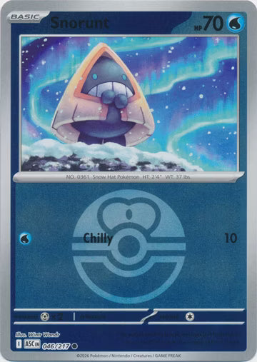 Ascended Heroes - 046/217 - Snorunt - Ball Reverse Holo