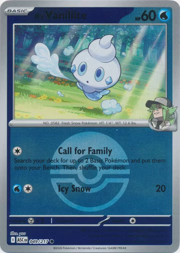 Ascended Heroes - 049/217 - N's Vanillite - Ball Reverse Holo