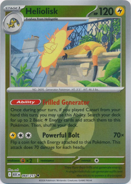 Ascended Heroes - 064/217 - Heliolisk - Energy Reverse Holo