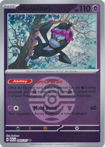 Ascended Heroes - 099/217 - Munkidori - Ball Reverse Holo