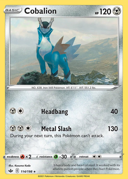 Chilling Reign - 114/198 - Cobalion - Non Holo