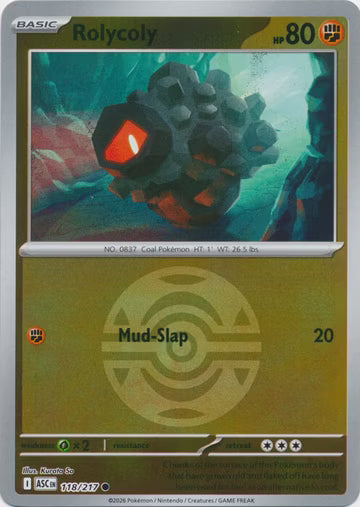 Ascended Heroes - 118/217 - Rolycoly - Ball Reverse Holo