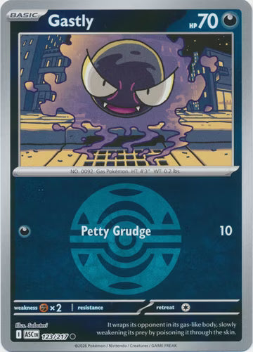 Ascended Heroes - 123/217 - Gastly - Ball Reverse Holo