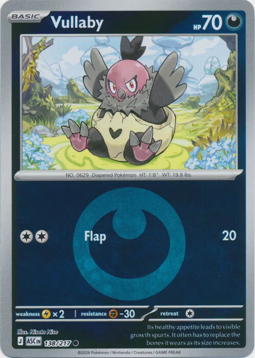 Ascended Heroes - 138/217 - Vullaby - Energy Reverse Holo