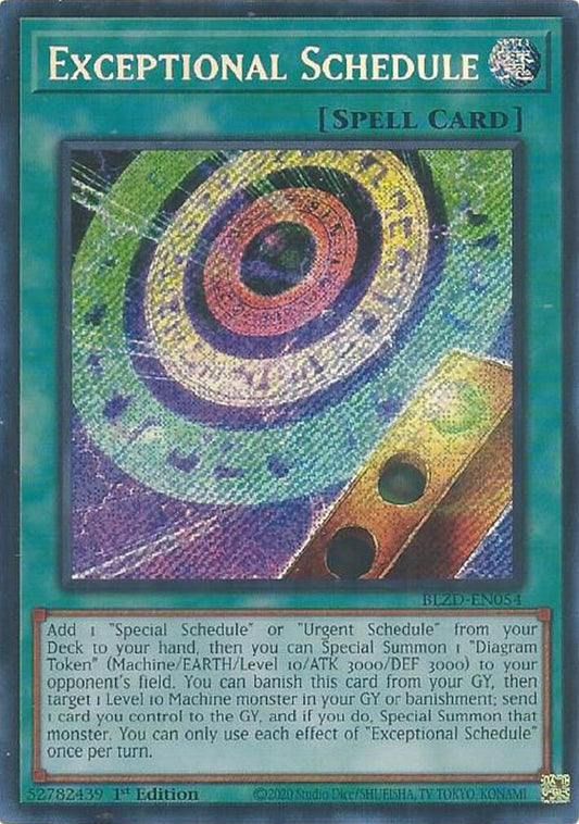 BLZD-EN054 - Exceptional Schedule