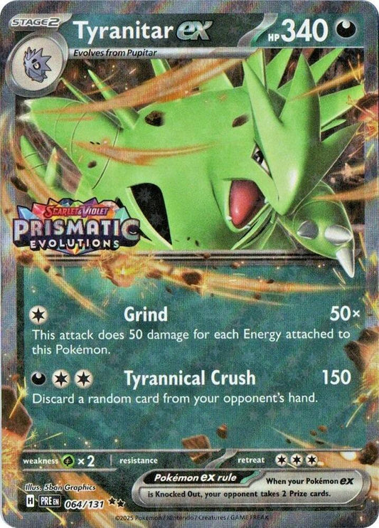 Prismatic Evolutions - 064/131 - Tyranitar ex (Stamped)