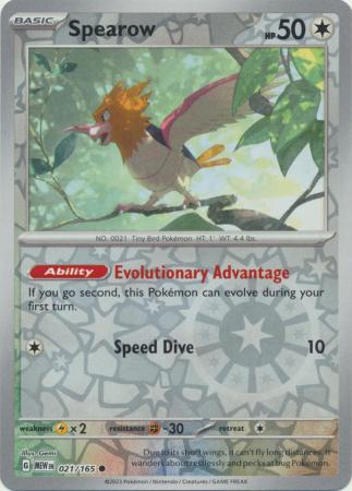 151 - 021/165 - Spearow - Reverse Holo