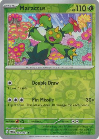 Paldean Fates - 003/091 - Maractus - Reverse Holo