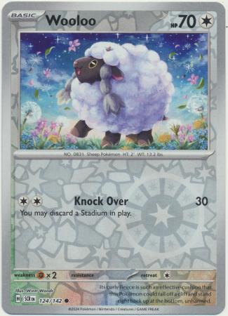 Stellar Crown - 124/142 - Wooloo - Reverse Holo