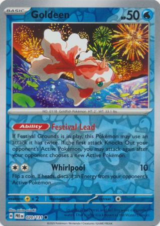 Prismatic Evolutions - 020/131 - Goldeen - Reverse Holo
