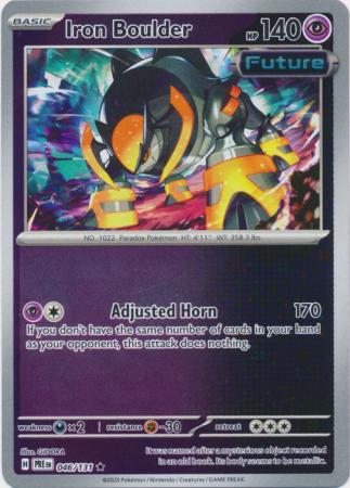 Prismatic Evolutions - 046/131 - Iron Boulder - Reverse Holo