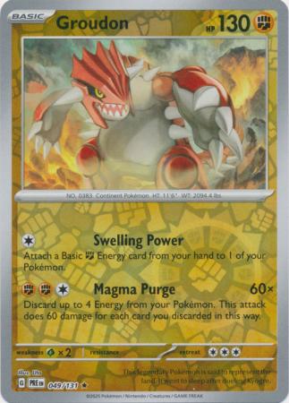 Prismatic Evolutions - 049/131 - Groudon - Reverse Holo