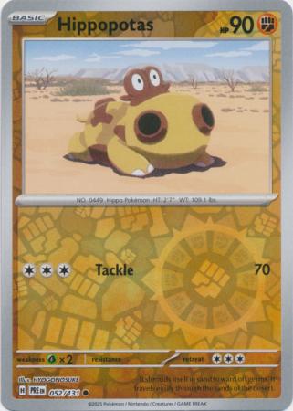 Prismatic Evolutions - 052/131 - Hippopotas - Reverse Holo