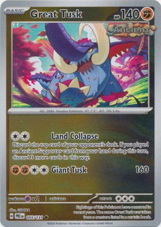 Prismatic Evolutions - 055/131 - Great Tusk - Reverse Holo