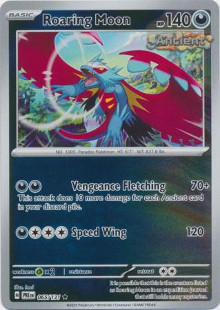 Prismatic Evolutions - 065/131 - Roaring Moon - Reverse Holo