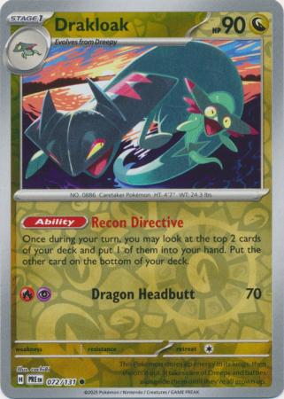 Prismatic Evolutions - 072/131 - Drakloak - Reverse Holo