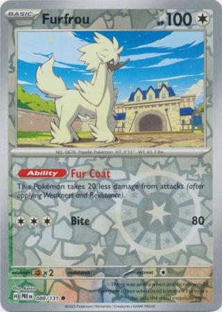 Prismatic Evolutions - 088/131 - Furfrou - Reverse Holo