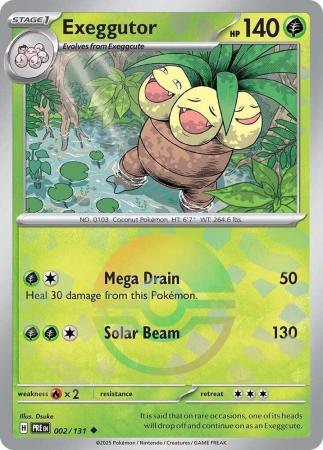 Prismatic Evolutions - 002/131 - Exeggutor - Poké Ball Reverse Holo