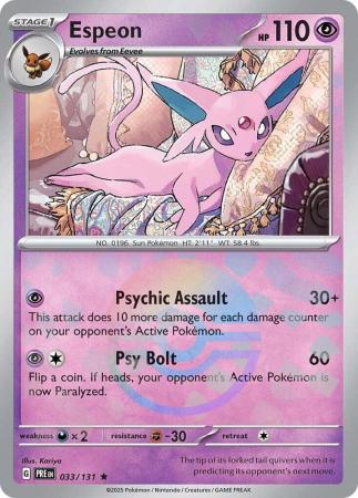 Prismatic Evolutions - 033/131 - Espeon - Poké Ball Reverse Holo