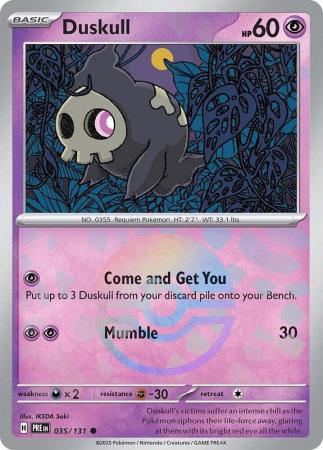 Prismatic Evolutions - 035/131 - Duskull - Poké Ball Reverse Holo