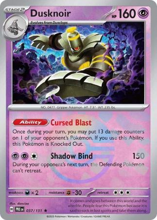 Prismatic Evolutions - 037/131 - Dusknoir - Poké Ball Reverse Holo