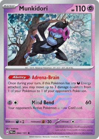 Prismatic Evolutions - 044/131 - Munkidori - Poké Ball Reverse Holo