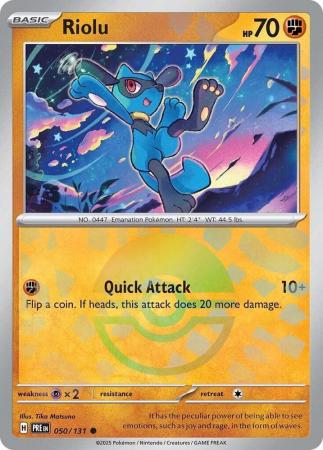 Prismatic Evolutions - 050/131 - Riolu - Poké Ball Reverse Holo
