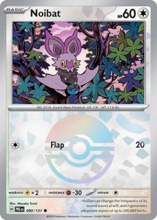Prismatic Evolutions - 090/131 - Noibat - Poké Ball Reverse Holo