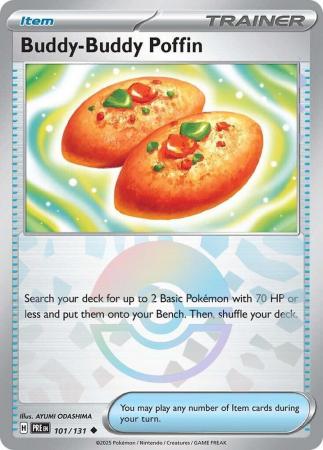 Prismatic Evolutions - 101/131 - Buddy-Buddy Poffin - Poké Ball Reverse Holo