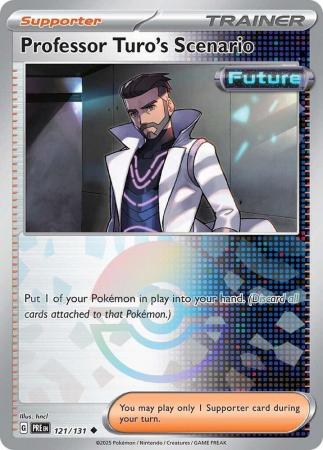 Prismatic Evolutions - 121/131 - Professor Turo's Scenario - Poké Ball Reverse Holo