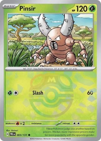 Prismatic Evolutions - 003/131 - Pinsir - Master Ball Reverse Holo