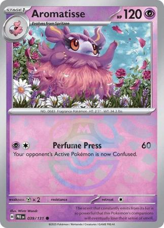Prismatic Evolutions - 039/131 - Aromatisse - Master Ball Reverse Holo