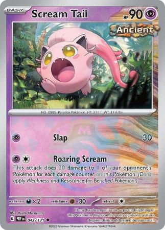 Prismatic Evolutions - 042/131 - Scream Tail - Master Ball Reverse Holo