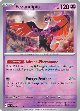 Prismatic Evolutions - 045/131 - Fezandipiti - Master Ball Reverse Holo