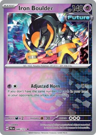 Prismatic Evolutions - 046/131 - Iron Boulder - Master Ball Reverse Holo