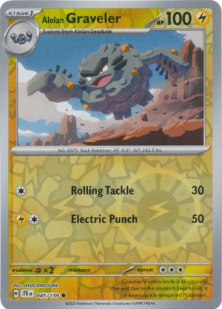 Journey Together - 045/159 - Alolan Graveler - Reverse Holo