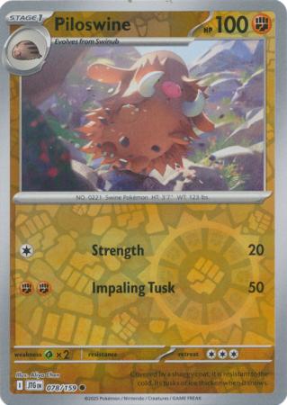 Journey Together - 078/159 - Piloswine - Reverse Holo