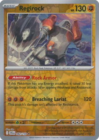 Journey Together - 082/159 - Regirock - Reverse Holo