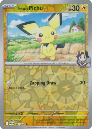 Destined Rivals - 071/182 - Ethan's Pichu - Reverse Holo