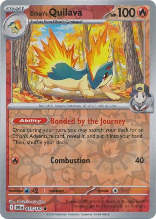 Destined Rivals - 033/182 - Ethan's Quilava - Reverse Holo