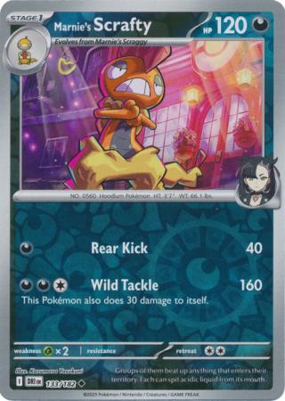 Destined Rivals - 133/182 - Marnie's Scrafty - Reverse Holo