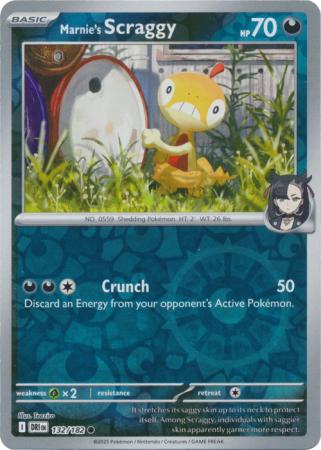 Destined Rivals - 132/182 - Marnie's Scraggy - Reverse Holo