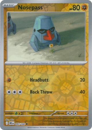 Destined Rivals - 097/182 - Nosepass - Reverse Holo