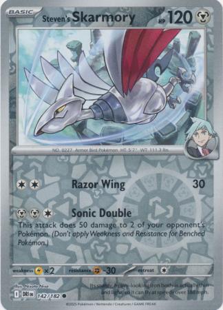 Destined Rivals - 142/182 - Steven's Skarmory - Reverse Holo